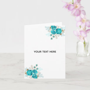 Maak Je Eigen Blauwe Roos Elegant Kaart