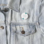 Maak Je Eigen Blauwe Roos Elegant Ronde Button 3,2 Cm (In situ)