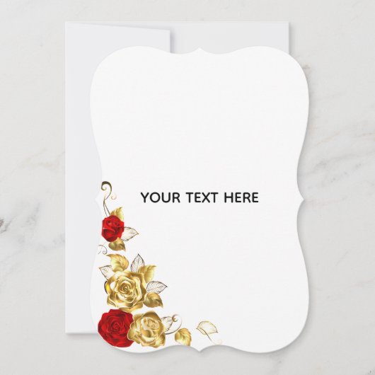 Maak Je Eigen Blauwe Roos Elegant Save The Date (Voorkant)