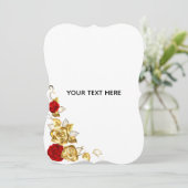 Maak Je Eigen Blauwe Roos Elegant Save The Date (Staand voorkant)