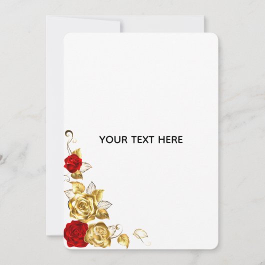 Maak Je Eigen Blauwe Roos Elegant Save The Date (Voorkant)