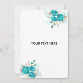 Maak Je Eigen Blauwe Roos Elegant Save The Date (Voorkant)