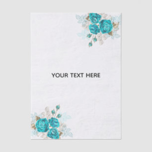 Maak je eigen blauwe roos elegant tissuepapier