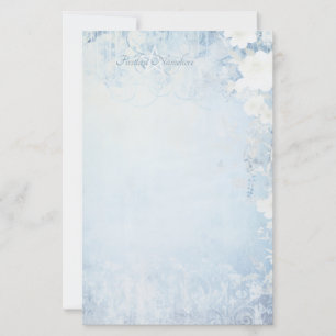 Maak Je Eigen Blauwe Shabby Chic Appelbloesems Briefpapier