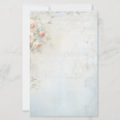 Maak Je Eigen Blauwe Shabby Chic Perzikrozen Briefpapier (Achterkant)