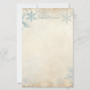 Maak Je Eigen Blauwe Sneeuwvlokken Yule Perkament Briefpapier