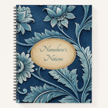 Maak je eigen Blauwe Teal Geprägde Vintage Flora