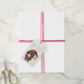 Maak je eigen blijde Kerstmis geruite Gnome Cadeaulabel (Met Touw)