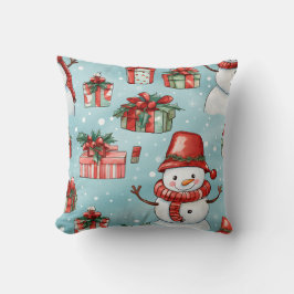 Maak je eigen blije sneeuwmannen kussen