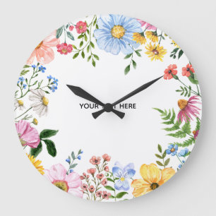 Maak je eigen bloemen wandklok