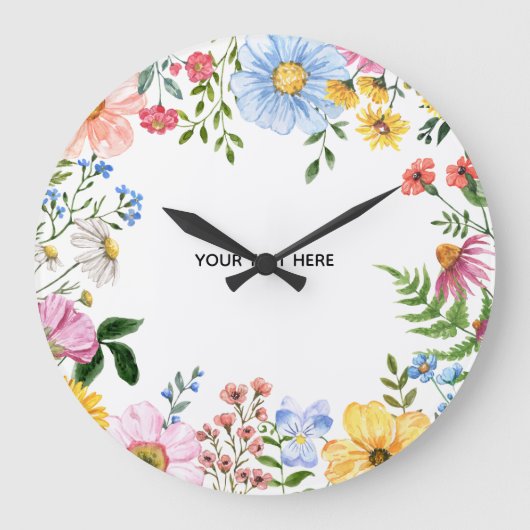 Maak je eigen bloemen wandklok (Voorkant)