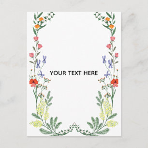 Maak je eigen bloemenborder briefkaart