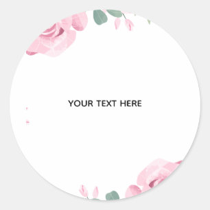 Maak je eigen bloemenrand ronde sticker