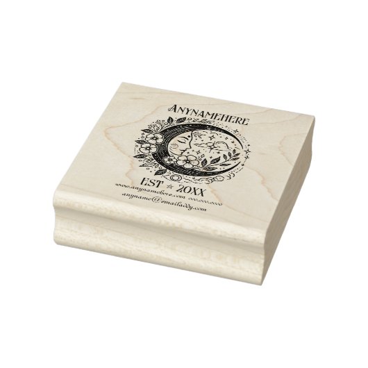 Maak je eigen bloemige halvemaan Godin Rubberstempel (Stempel)