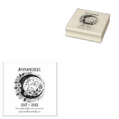Maak je eigen bloemige halvemaan Godin Rubberstempel (Gestempeld)