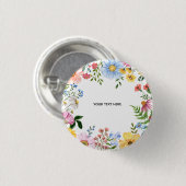 Maak je eigen bloemige knop ronde button 3,2 cm (Voorkant /achterkant)