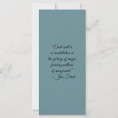 Maak Je Eigen Bloemige Rode Vos Bookmark Card (Achterkant)