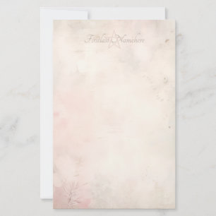 Maak je eigen bloemige roze shabby chic grunge briefpapier