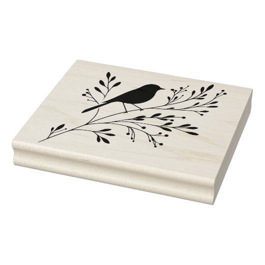 Maak Je Eigen Bloemige Vogelboomtak Rubberstempel (Stempel)