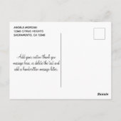 Maak Je Eigen Bloemrijke Foto Bedankje Briefkaart (Achterkant)