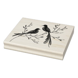 Maak Je Eigen Bloemrijke Paradijsvogel Takken Rubberstempel