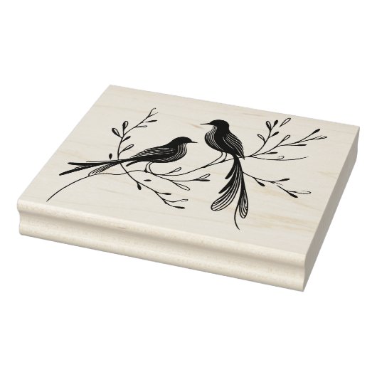 Maak Je Eigen Bloemrijke Paradijsvogel Takken Rubberstempel (Stempel)