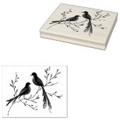 Maak Je Eigen Bloemrijke Paradijsvogel Takken Rubberstempel (Gestempeld)