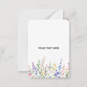 Maak Je Eigen Bloemrijke Plat Notitiekaart Notitiekaartje