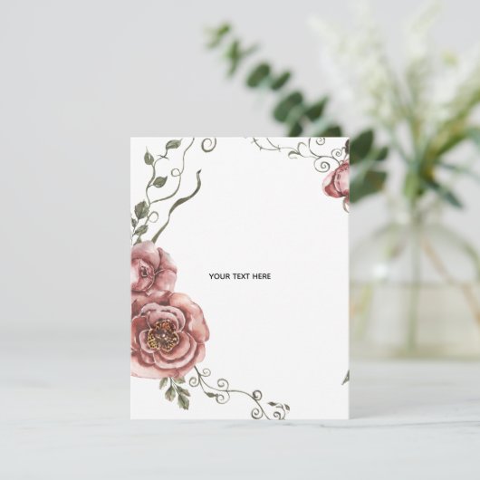 Maak je eigen bloemschikking notitiekaartje (Staand voorkant)