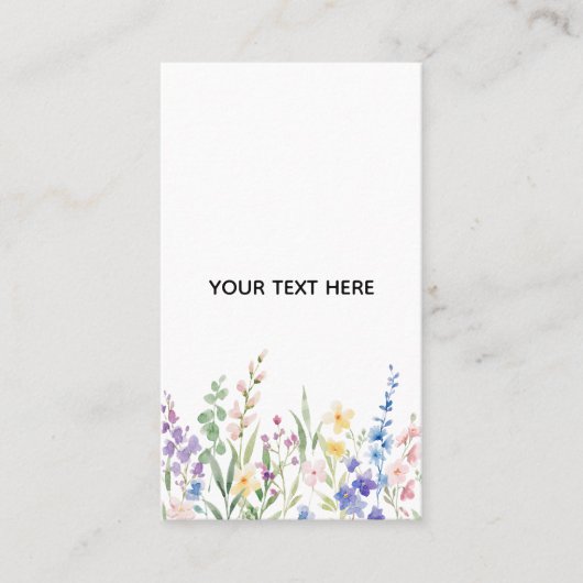 Maak je eigen bloemschikking visitekaartje (Voorkant)