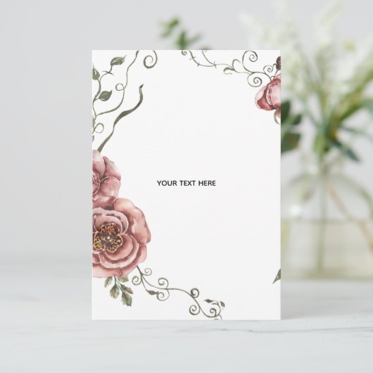 Maak je eigen bloemstuk bedankkaart (Staand voorkant)