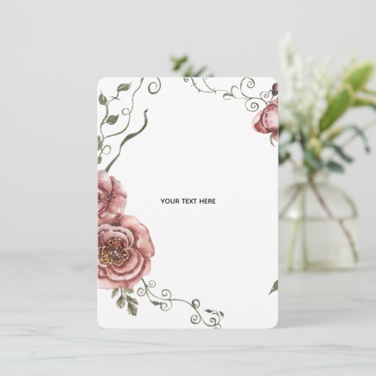 Maak je eigen bloemstuk kaart (Staand voorkant)