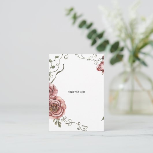 Maak je eigen bloemstuk notitiekaartje (Staand voorkant)