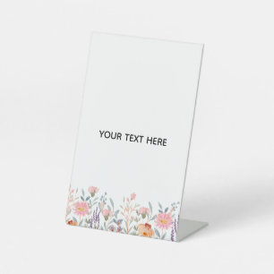 Maak je eigen bloemstuk reclamebord met voetstuk
