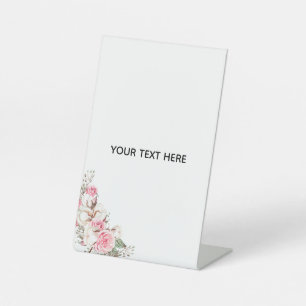 Maak je eigen bloemstuk reclamebord met voetstuk