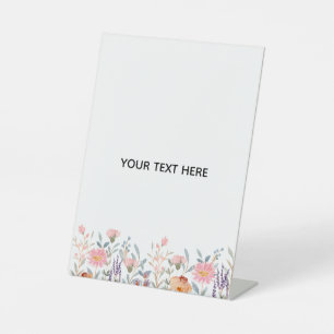 Maak je eigen bloemstuk reclamebord met voetstuk