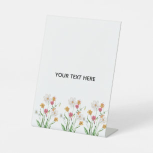 Maak je eigen bloemstuk reclamebord met voetstuk