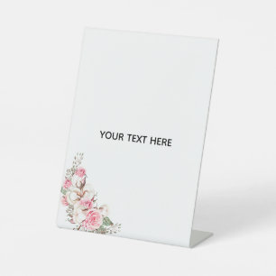 Maak je eigen bloemstuk reclamebord met voetstuk