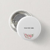 Maak je eigen bloemstuk ronde button 3,2 cm (Voorkant /achterkant)