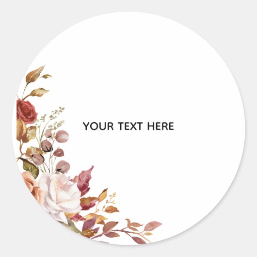 Maak Je Eigen Bloemstuk Ronde Sticker (Voorkant)