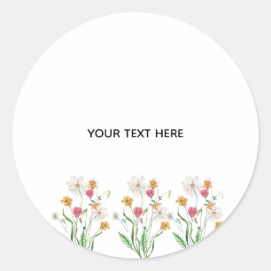 Maak je eigen bloemstuk ronde sticker