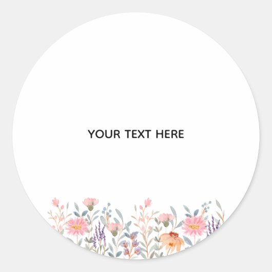 Maak je eigen bloemstuk  ronde sticker (Voorkant)