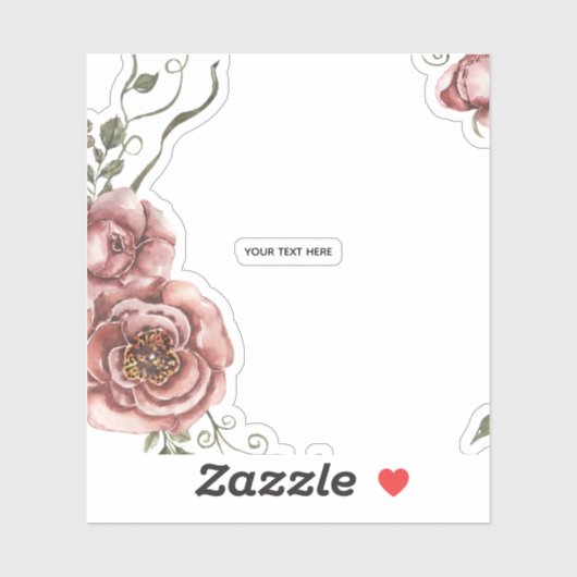 Maak je eigen bloemstuk sticker (Vel)