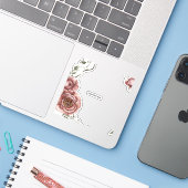 Maak je eigen bloemstuk sticker (Laptop met iPhone)