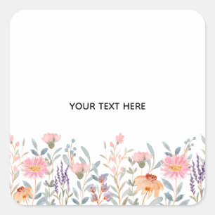 Maak je eigen bloemstuk vierkante sticker