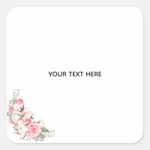 Maak je eigen bloemstuk vierkante sticker