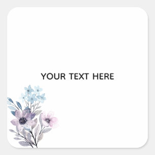Maak je eigen bloemstuk vierkante sticker