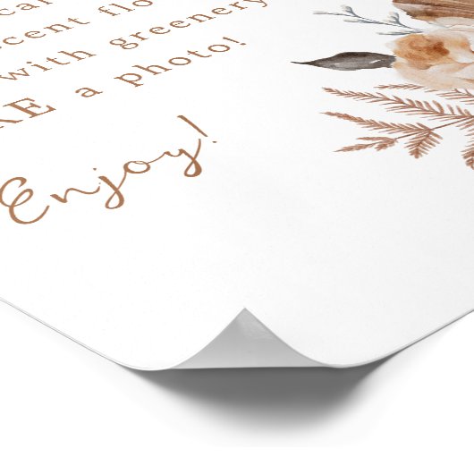 Maak je eigen boeket Boho Terracotta Poster (Hoek)