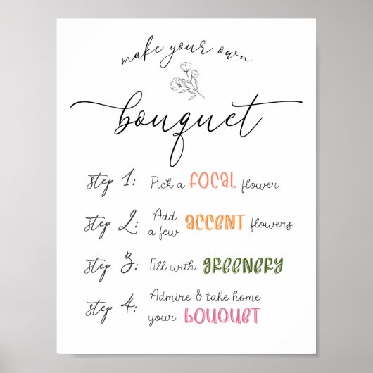 Maak je eigen boeketbar poster (Voorkant)