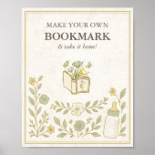 Maak Je Eigen Boekwijzer | Vernieuwde Baby Shower Poster (Voorkant)